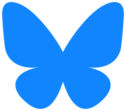 Logo papillon bleu de Bluesky